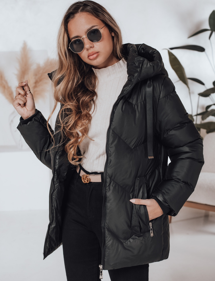 Čierna dámska zimná prešívaná bunda SALVONA TY4997 Veľkosť: S