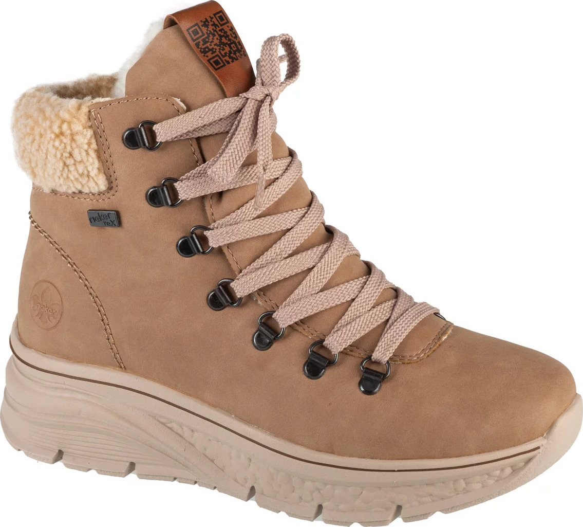 Béžové dámske zimné členkové topánky Rieker Booties 48034-20 Veľkosť: 37
