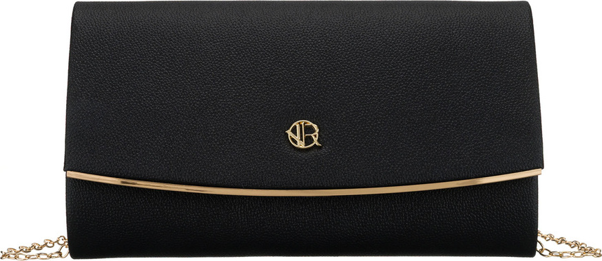 Rovicky Čierna elegantná listová kabelka so zlatými detailmi R-XS028-1 Veľkosť: ONE SIZE