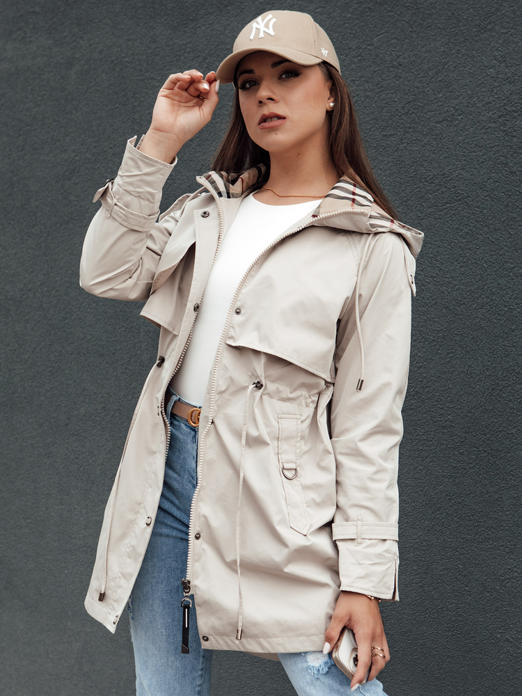 Dámska krémová parka FASHLOVE TY4393 Veľkosť: L