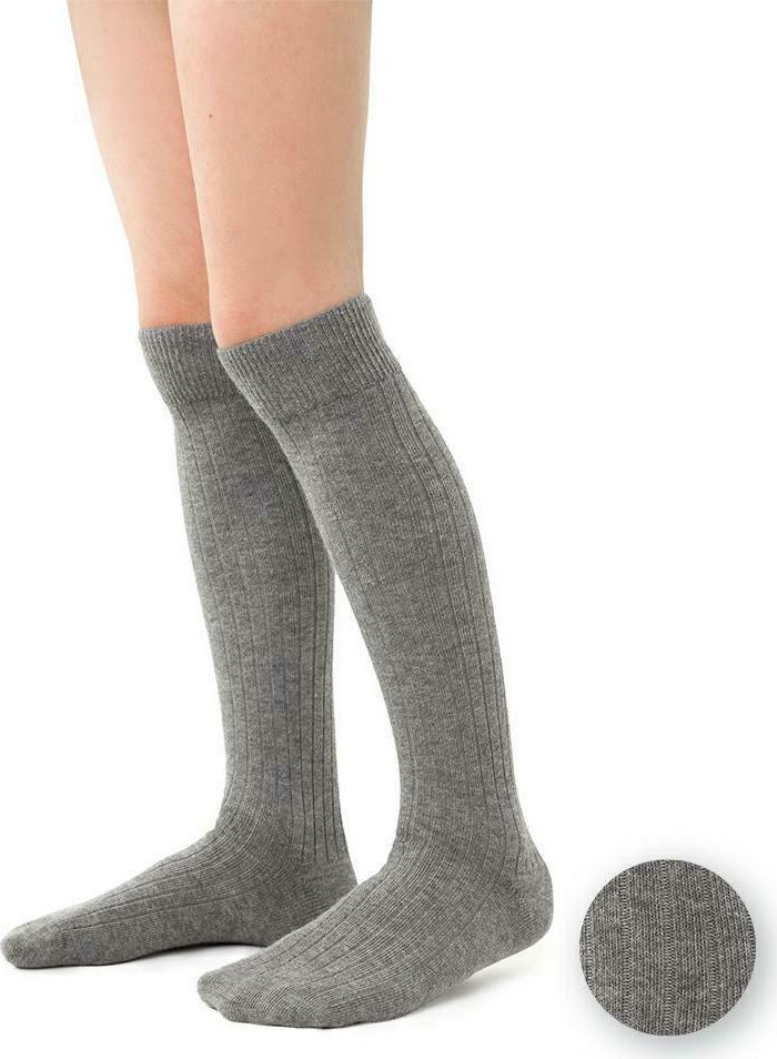 Sivé podkolienky pre dievčatá Art. 072 YI008, GRAY MELANGE - PRESSURE FREE Veľkosť: 29/31