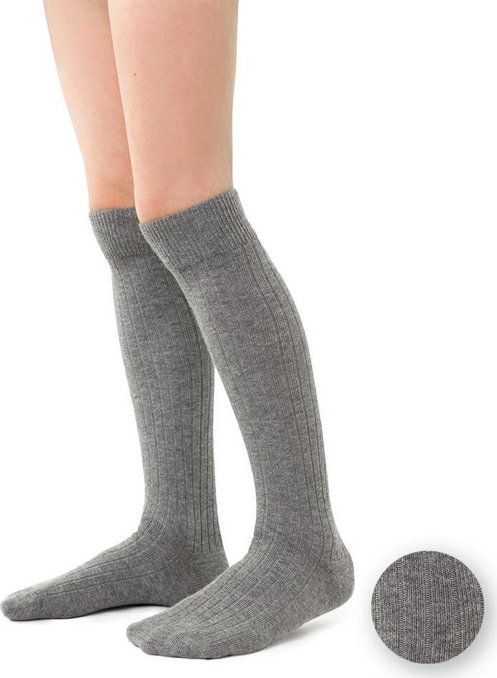 Sivé podkolienky pre dievčatá Art. 072 YI008, GRAY MELANGE - PRESSURE FREE Veľkosť: 26/28