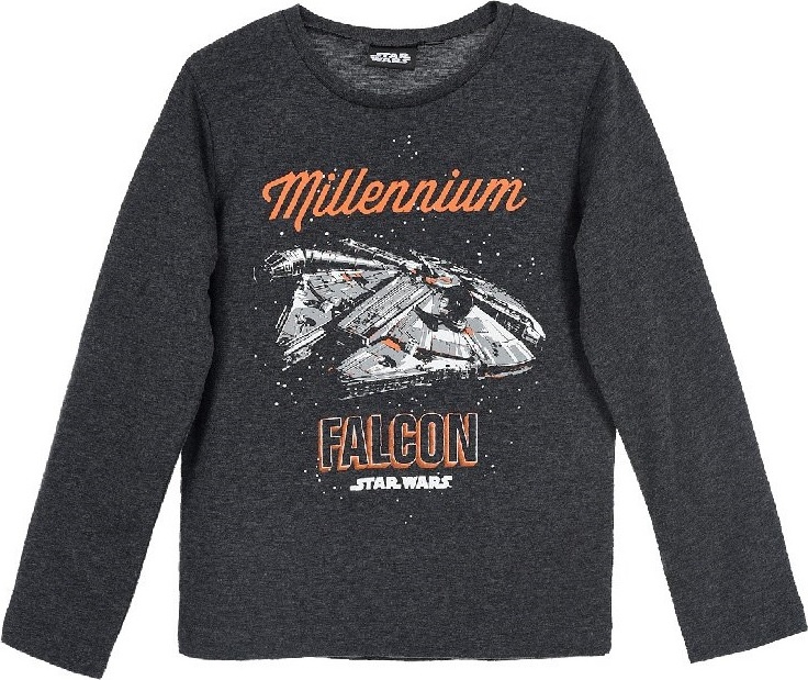 Star Wars sivé chlapčenské tričko s dlhým rukávom Veľkosť: 104