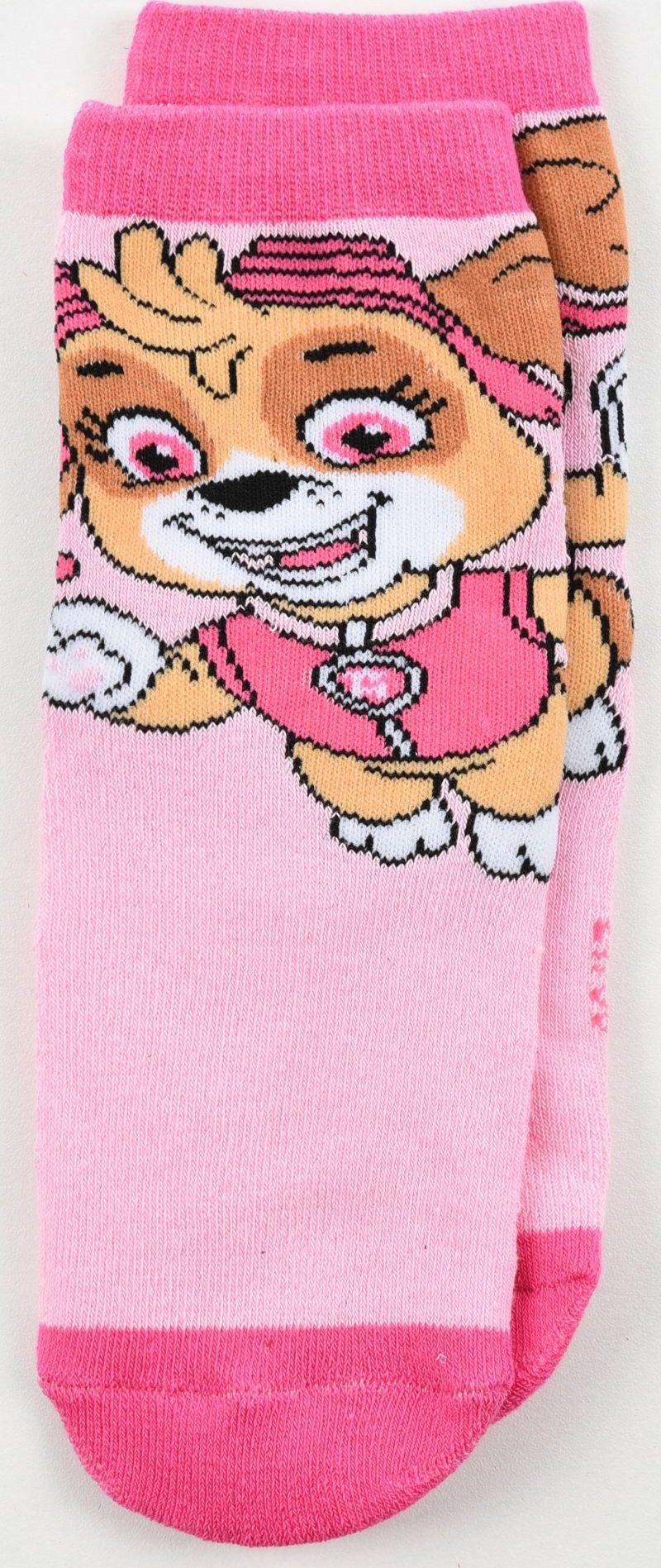 Svetloružové dievčenské protišmykové ponožky Paw Patrol - Skye Veľkosť: 31/34