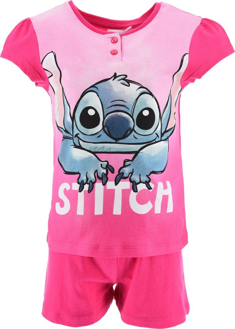 Ružové detské krátke pyžamo Stitch Veľkosť: 98