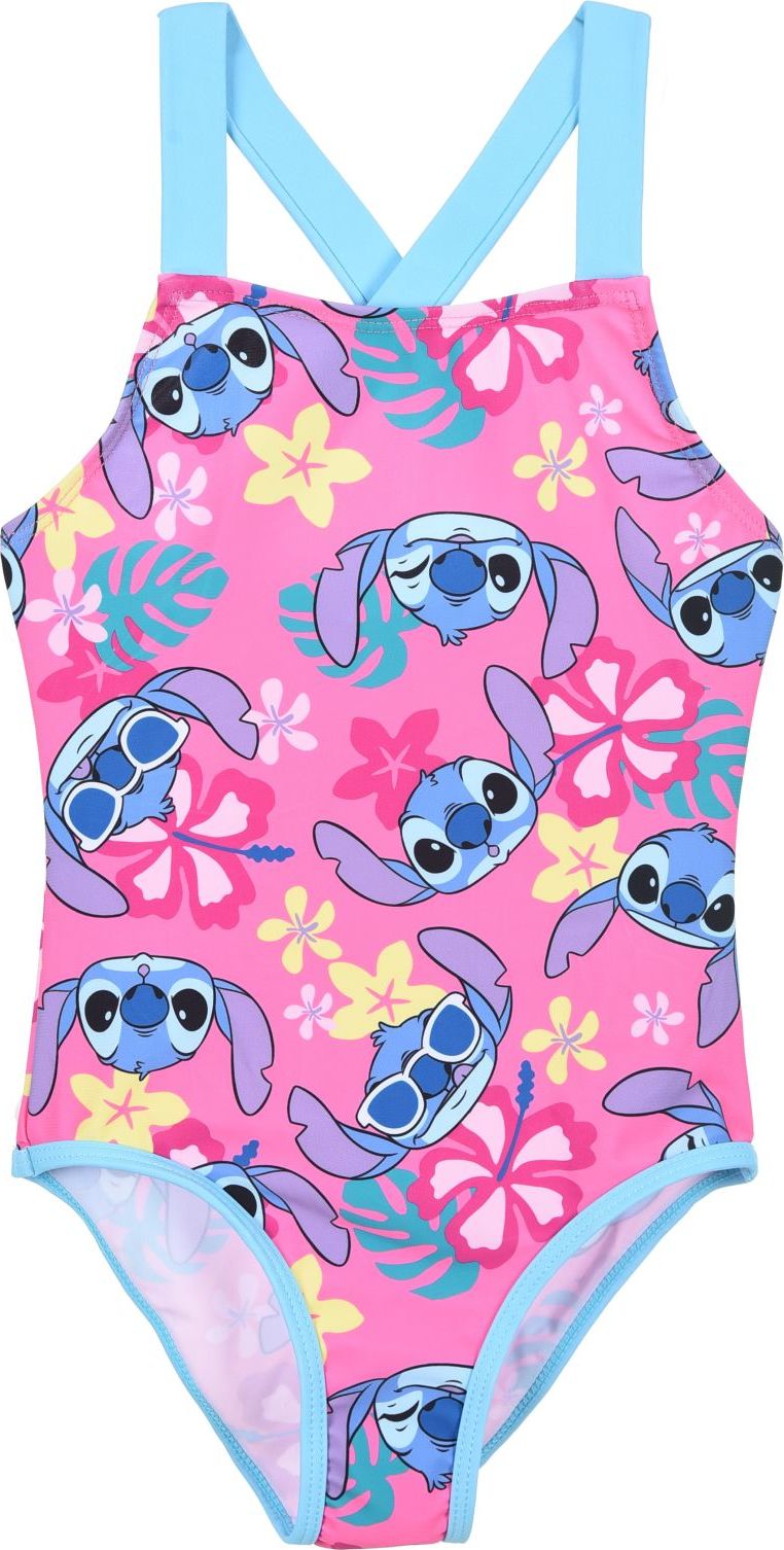 Ružovo-modré dievčenské jednodielne plavky Disney, Stitch Veľkosť: 98