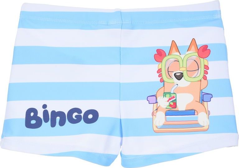 Pruhované bielo-modré chlapčenské plavky Bluey Veľkosť: 98