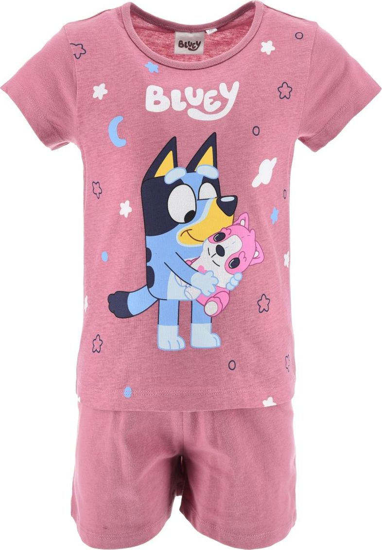Ružové detské krátke pyžamo Bluey Veľkosť: 110