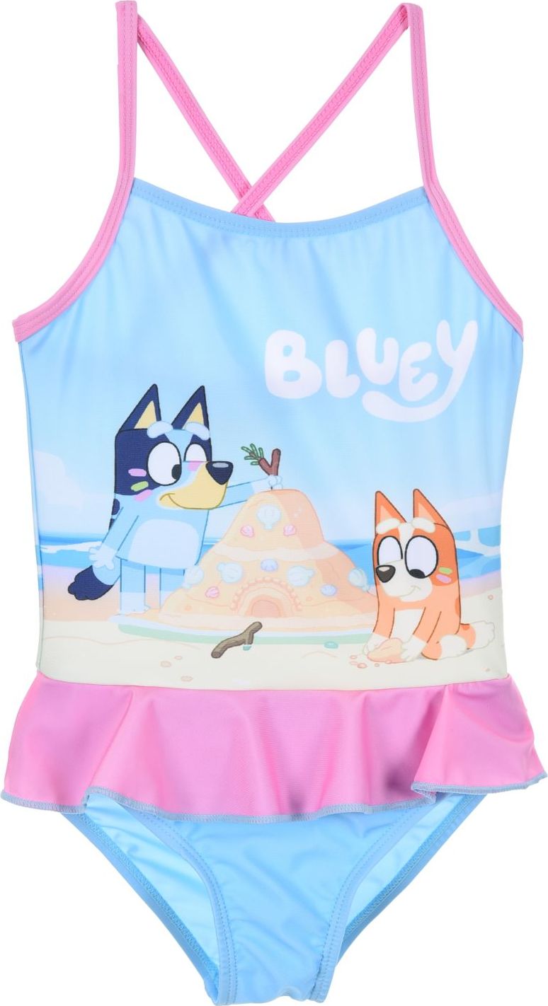 Modro-ružové dievčenské jednodielne plavky Bluey Veľkosť: 98