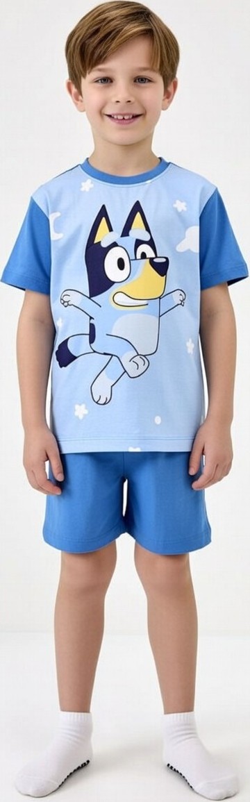 Modré detské krátke pyžamo Bluey Veľkosť: 110