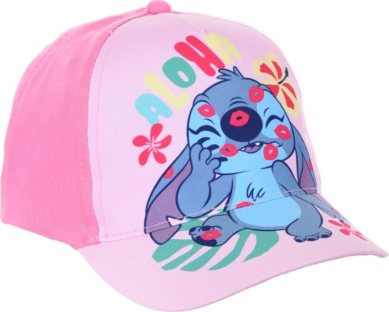 Svetloružová dievčenská šiltovka Disney Stitch Veľkosť: 52