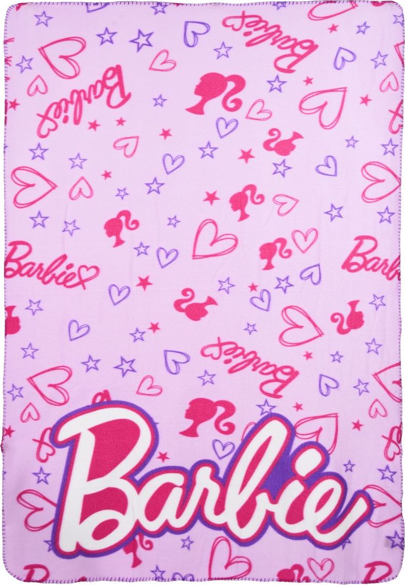 Ružová fleecová deka Barbie Veľkosť: ONE SIZE