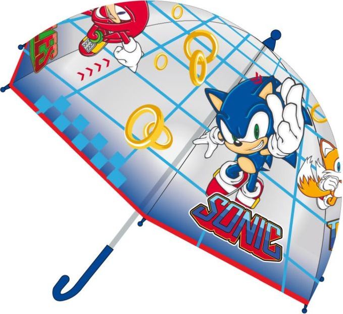 Detský dáždnik s modrou rukoväťou Sonic Veľkosť: ONE SIZE