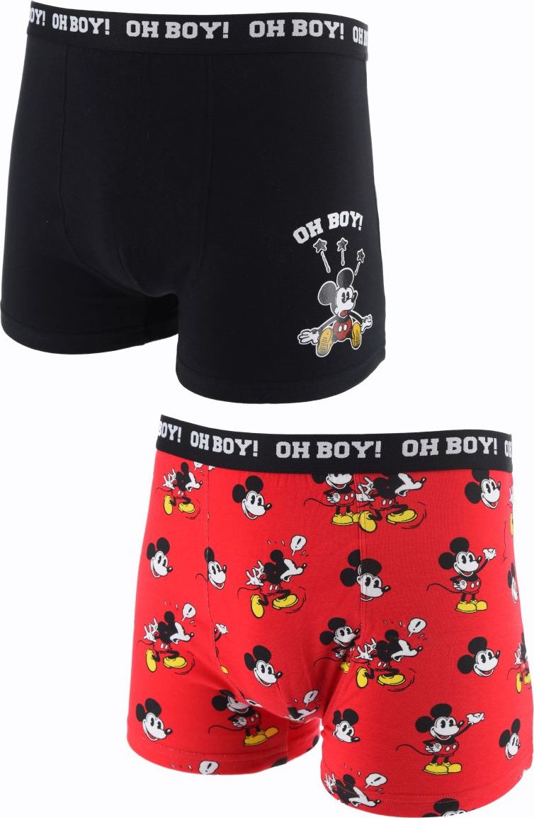 Set pánskych boxeriek Mickey Mouse - čierna / červená Veľkosť: S