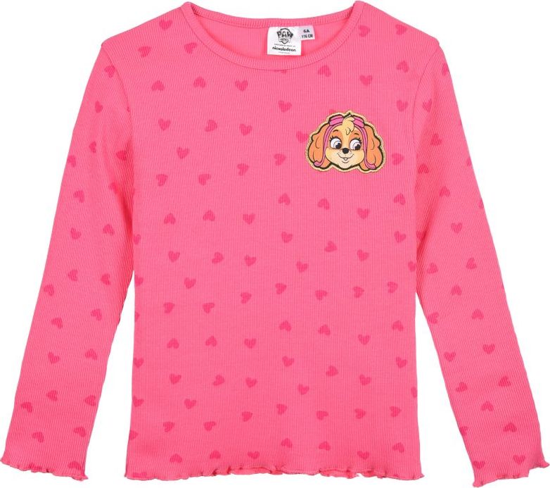 Ružové dievčenské tričko s dlhým rukávom Paw Patrol - Skye Veľkosť: 116