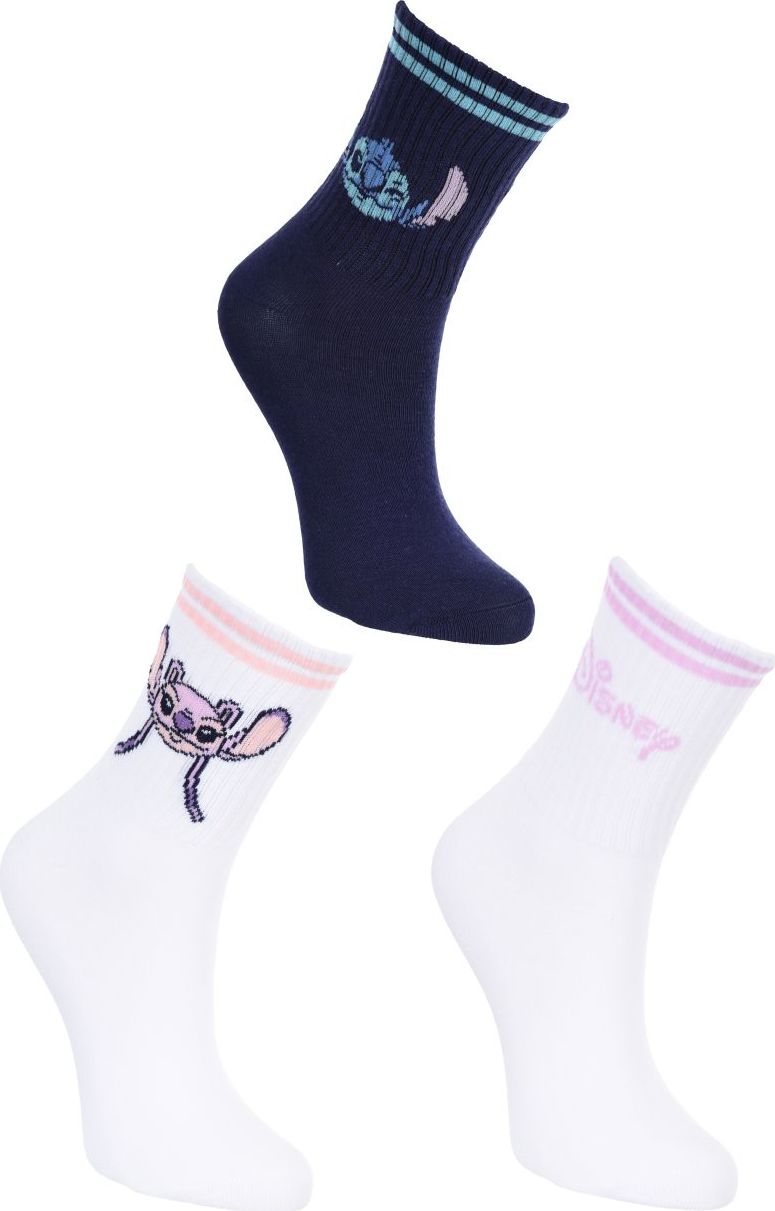 Trojbalenie dámskych vysokých ponožiek Disney Lilo and Stitch Veľkosť: 36/38