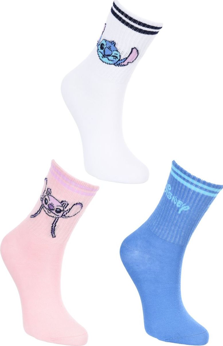 Trojbalenie dámskych vysokých ponožiek Disney Lilo and Stitch Veľkosť: 39/41