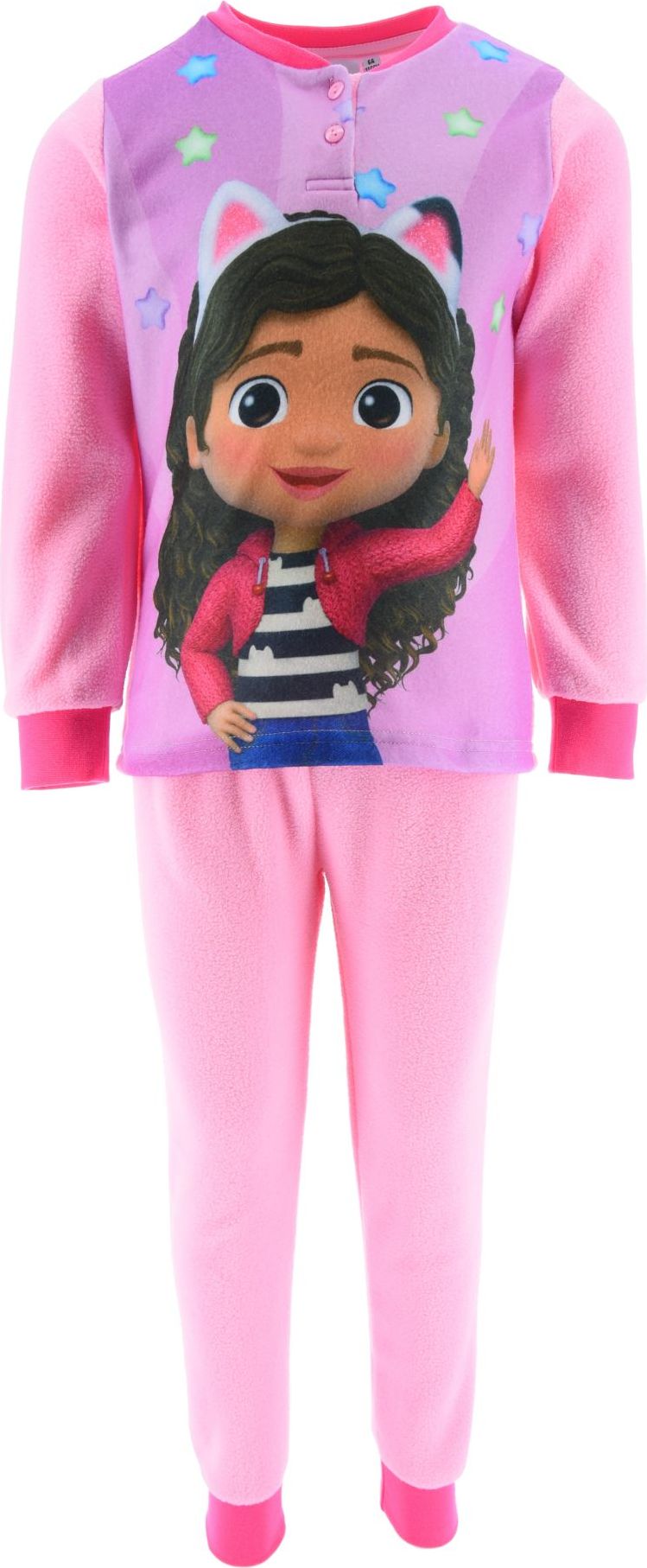 Svetloružové dievčenské bavlnené pyžamo Gabby's Dollhouse Veľkosť: 98