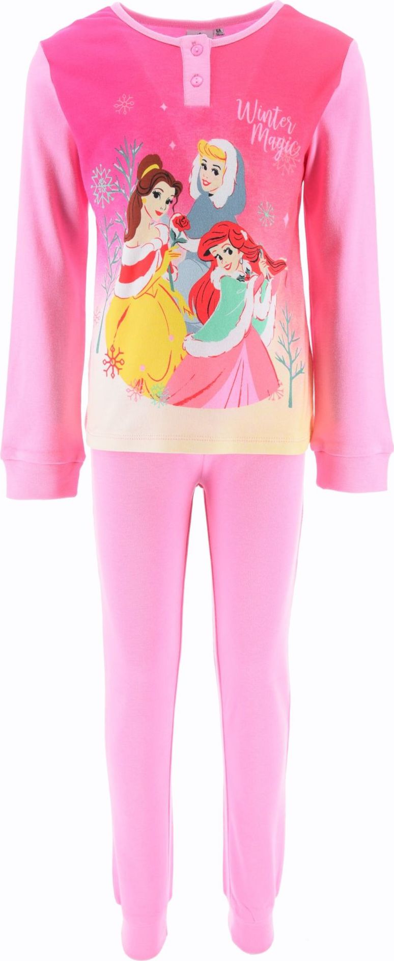 Svetloružové dievčenské bavlnené pyžamo Disney Princesses Veľkosť: 98