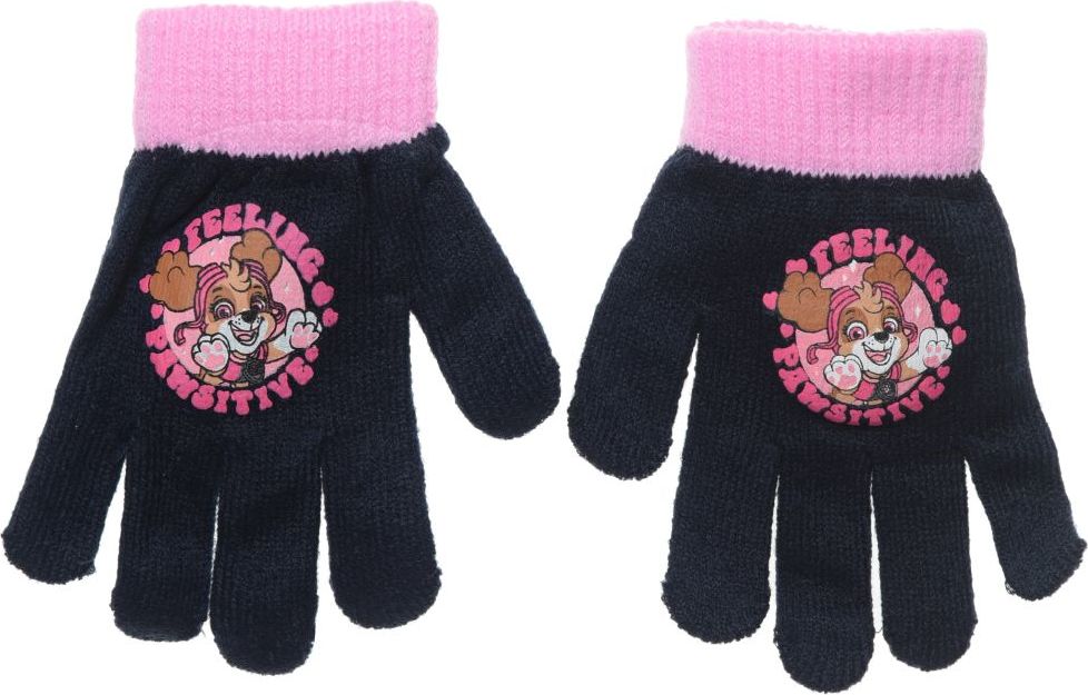 Tmavomodré dievčenské rukavice Paw Patrol - Skye Veľkosť: ONE SIZE
