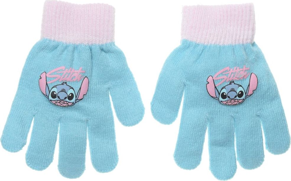 Svetlomodré dievčenské rukavice Lilo and Stitch Veľkosť: ONE SIZE