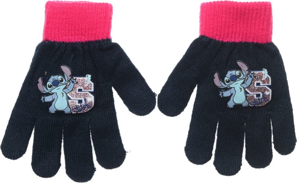 Modro-ružové dievčenské rukavice Lilo and Stitch Veľkosť: ONE SIZE