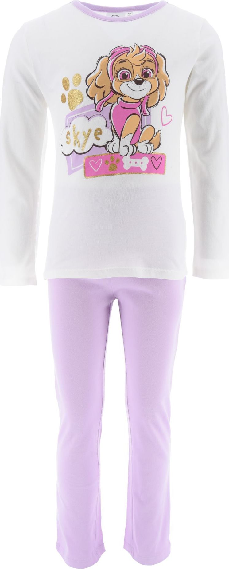 Bielo-fialové dievčenské dvojdielne pyžamo Paw Patrol Veľkosť: 116