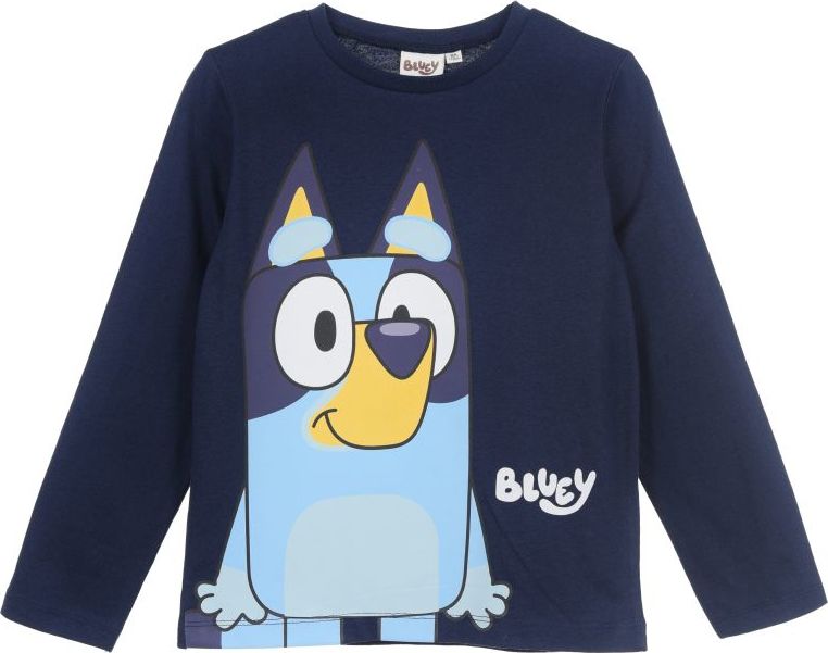 Tmavomodré chlapčenské tričko s dlhým rukávom Bluey Veľkosť: 98