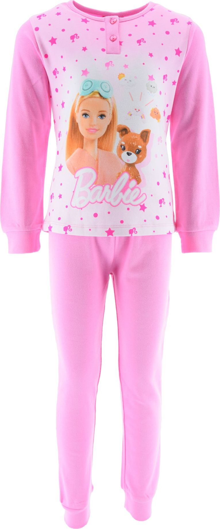 Svetloružové dievčenské pyžamo Barbie Veľkosť: 98
