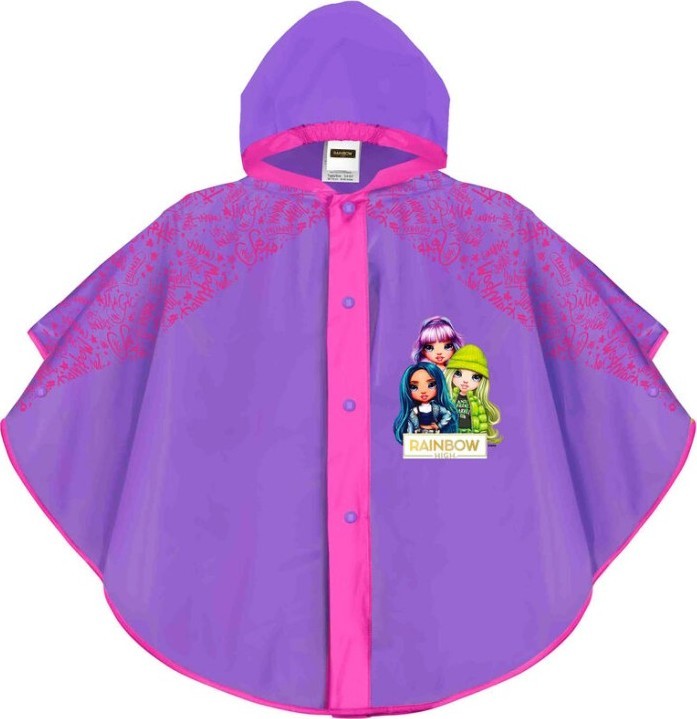 Fialové dievčenské pončo do dažďa Rainbow High Veľkosť: ONE SIZE