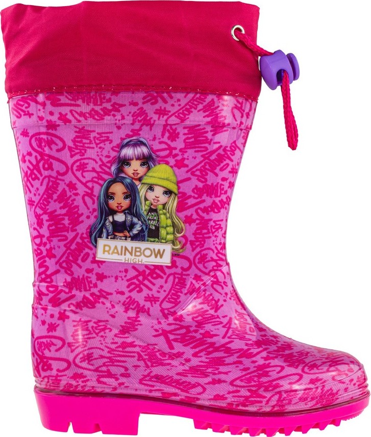 Tmavoružové dievčenské gumáky Rainbow High Veľkosť: 26/27