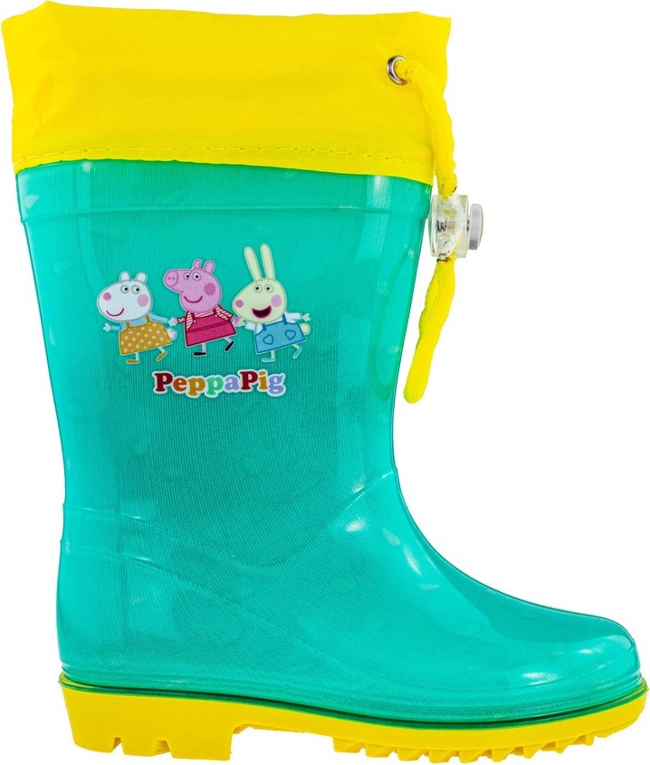 Zeleno-žlté dievčenské gumáky Peppa Pig Veľkosť: 22/23