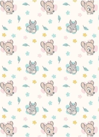 Biela dievčenská deka s potlačou a vzormi Disney - Bambi Veľkosť: ONE SIZE