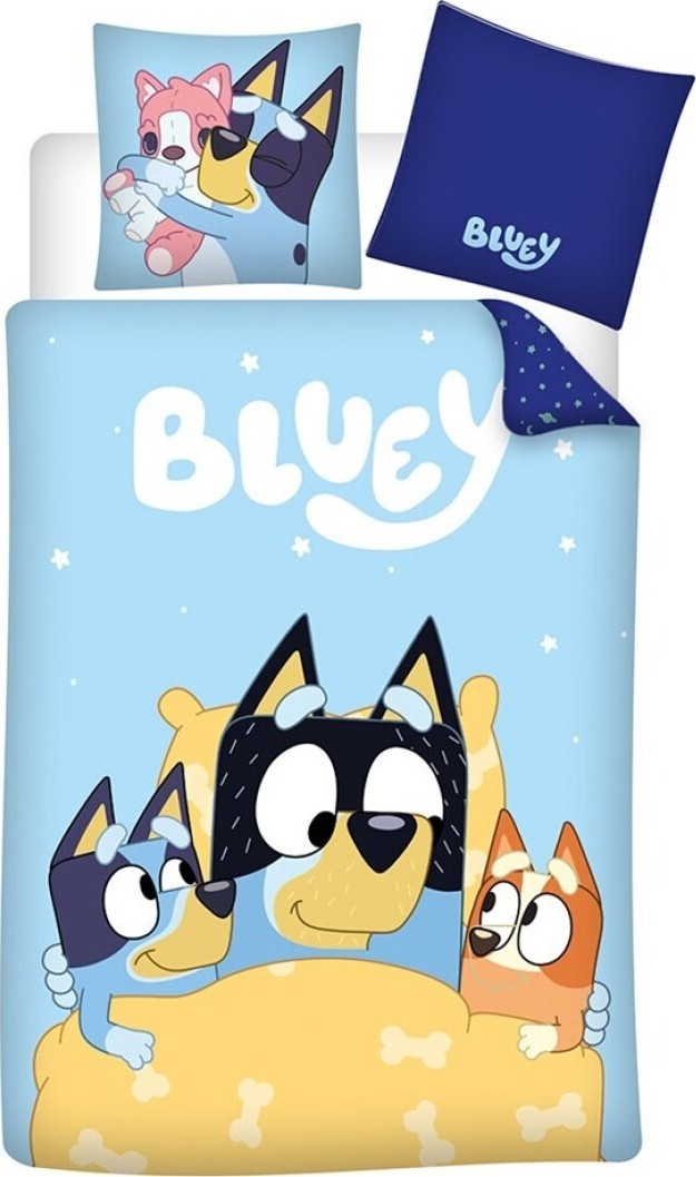 Svetlomodré detské bavlnené obliečky Bluey Veľkosť: ONE SIZE