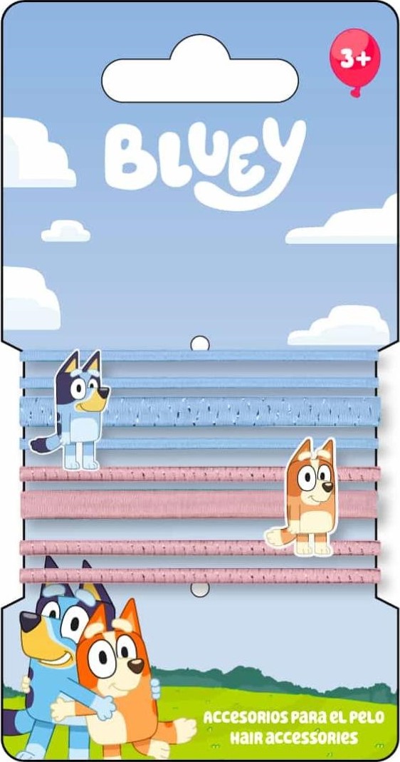 Set vlasových gumičiek Bluey - Ludo Studio Veľkosť: ONE SIZE