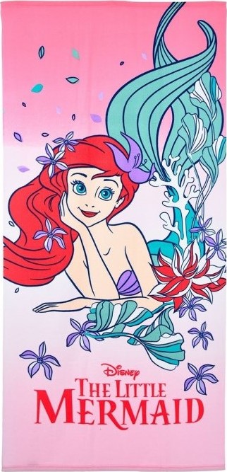 Ružová plážová osuška The Little Mermaid Veľkosť: ONE SIZE