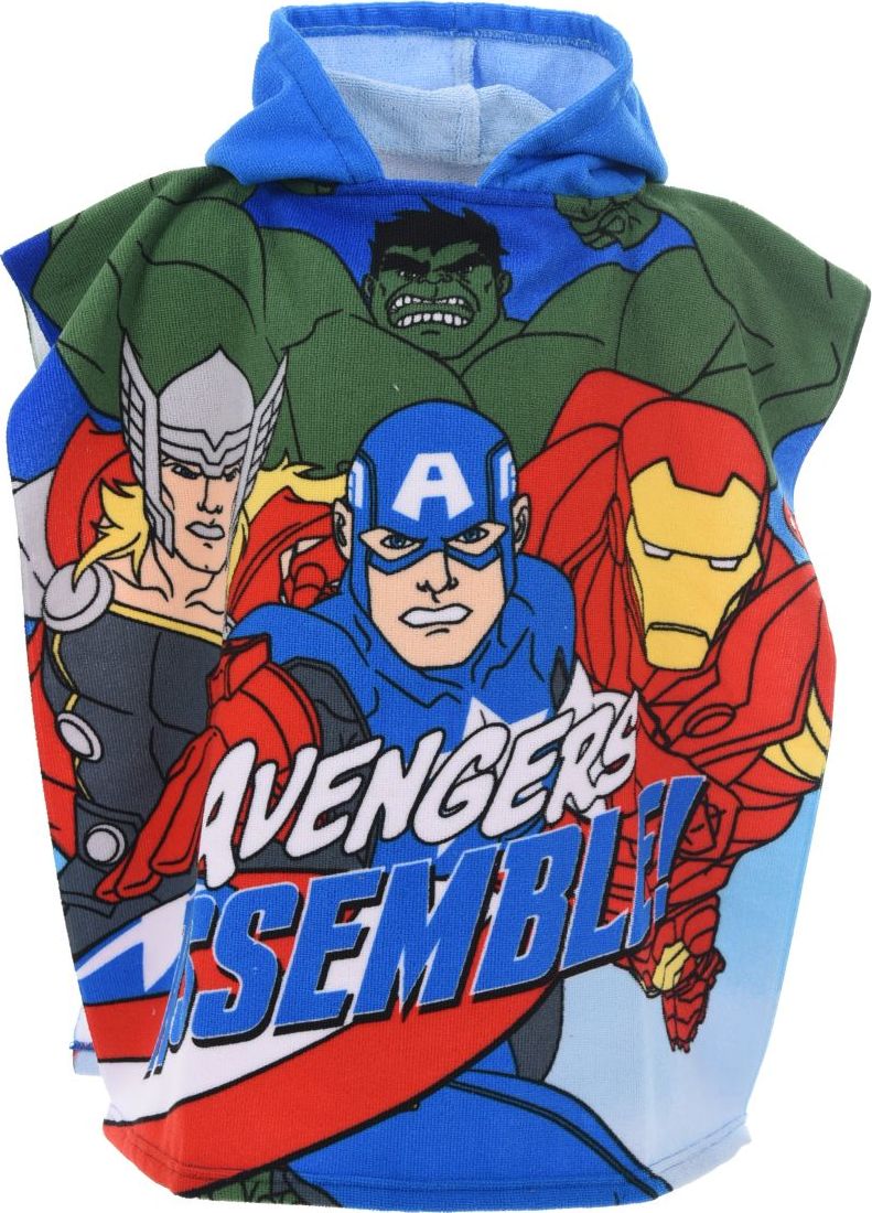 Farebné chlapčenské plážové pončo Marvel - Avengers Veľkosť: ONE SIZE