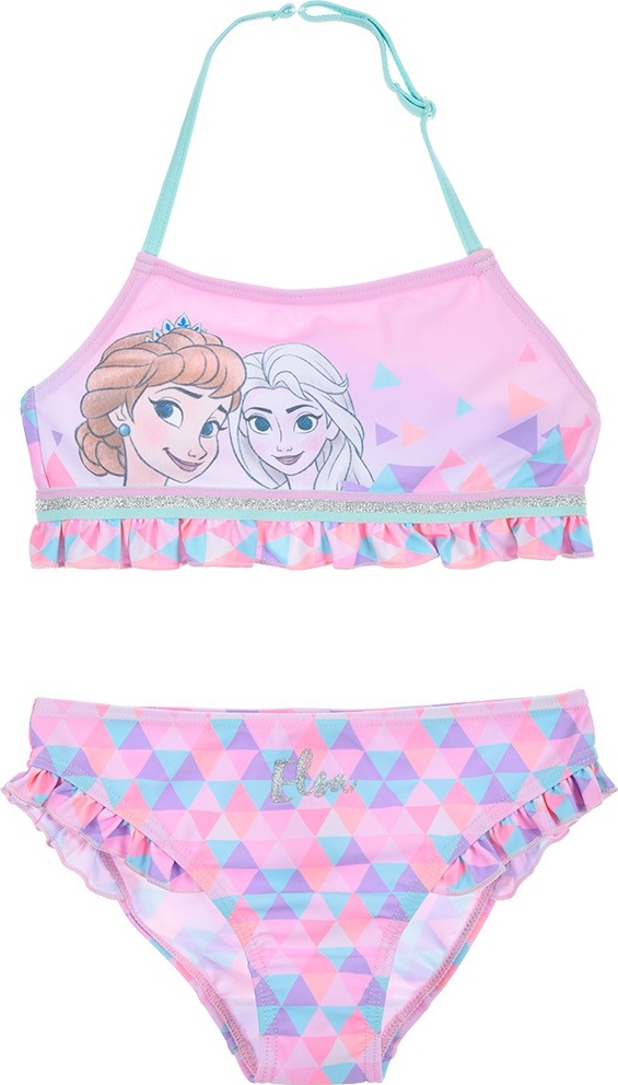 Svetloružové dvojdielne dievčenské plavky Frozen Veľkosť: 104