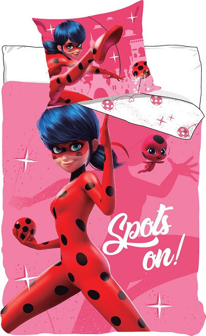 Ružové dievčenské obliečky Miraculous Veľkosť: ONE SIZE