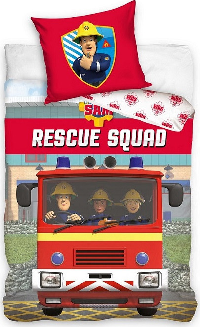 Chlapčenské farebné obliečky Fireman Sam Veľkosť: ONE SIZE