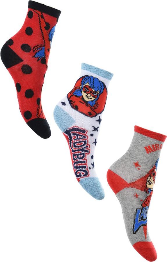 Dievčenské ponožky Miraculous - 3ks Veľkosť: 23/26