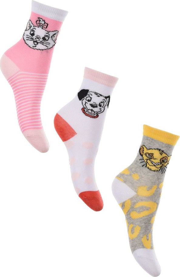 Dievčenská súprava 3 ks ponožiek Disney Veľkosť: 23/26