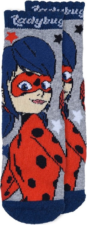 Sivo-modré dievčenské ponožky s potlačou Miraculum Veľkosť: 27/30