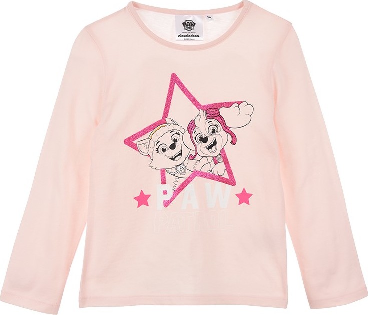 Dievčenské púdrové tričko Paw Patrol Veľkosť: 98
