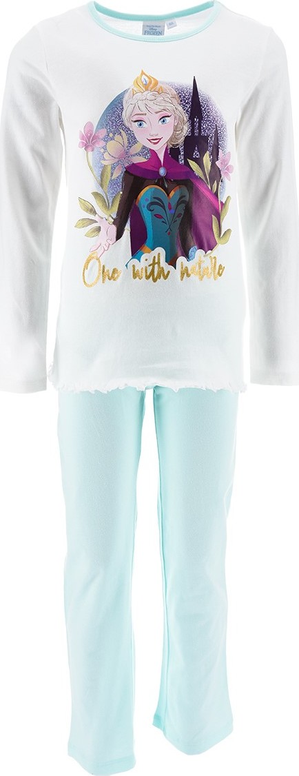 Bielo-tyrkysové dievčenské pyžamo Disney - Frozen Veľkosť: 128