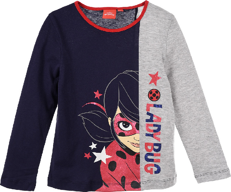 Ladybug modro-sivé dievčenské tričko Veľkosť: 104