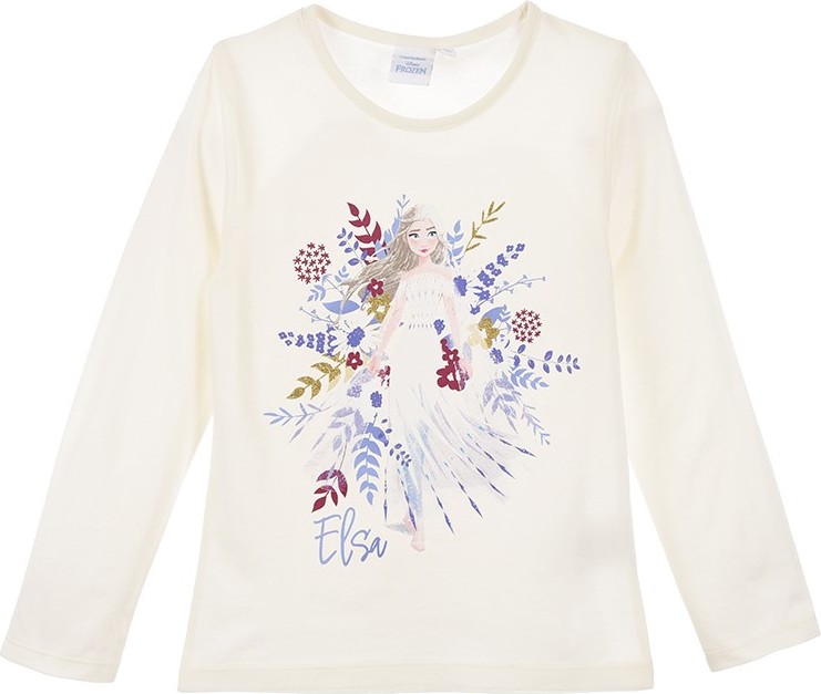 Smotanové dievčenské tričko Disney Frozen Veľkosť: 104