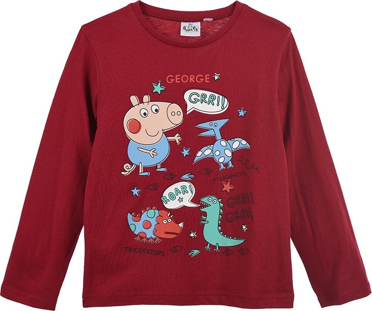 George Peppa Pig vínové chlapčenské tričko Veľkosť: 98