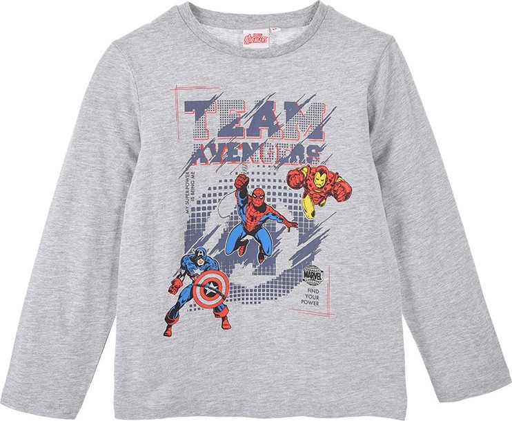Avengers sivé tričko s dlhým rukávom Veľkosť: 104