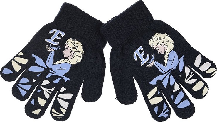 Disney - Frozen tmavomodré dievčenské rukavice Veľkosť: ONE SIZE